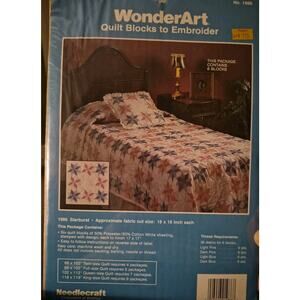WonderArt Quilt Blocks STARBURST  18"x18" (17x17 Finished) -Set of 6‎